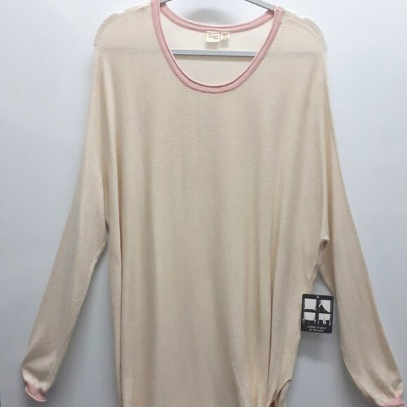 NWT Cloth By Design Cream Pink Cotton Oversized Multi-Wear-Ways Sweater Size XL - Picture 1 of 6